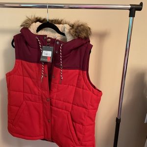 Eddie Bauer hooded outdoor vest never worn!
